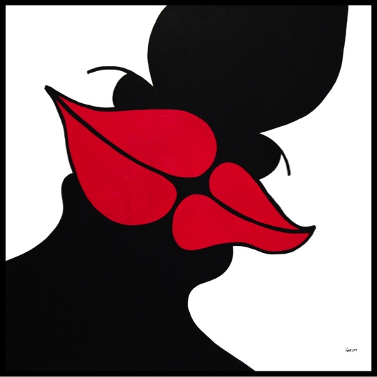 Zarum-Art-Painting-3 lips-Lip-Series